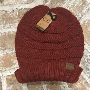 C.C Wine color Knit Beanie